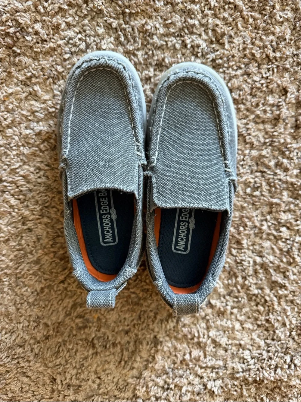Kids' Grey Canvas Moccasins - Easy Slip-On Comfort